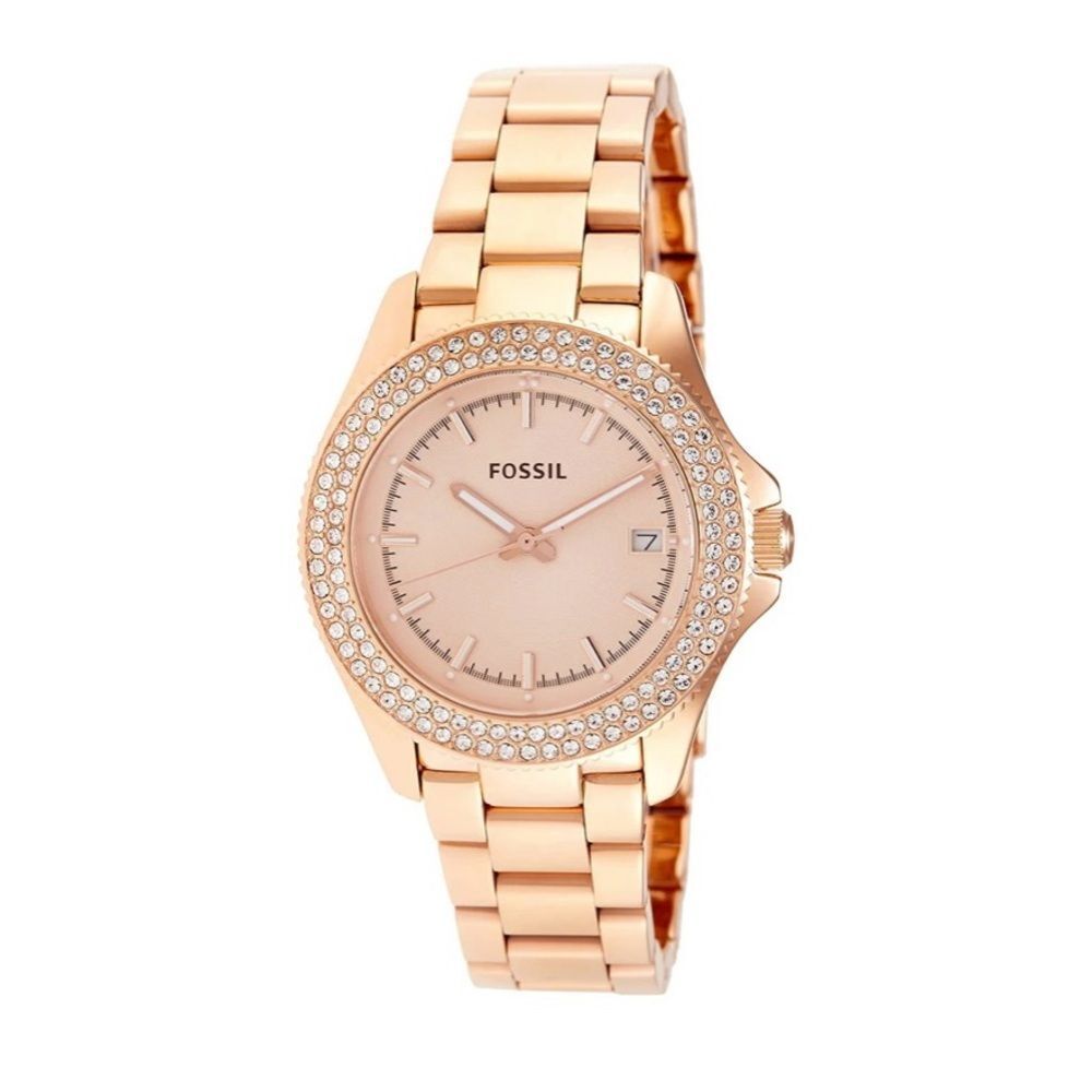 Fossil Women's Pink Gold-Tone Watch
